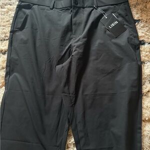 Libian Men's Classic Black Formal Trousers